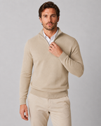 Men's Quarter Zip Knit Sweater – Long Sleeve Pullover