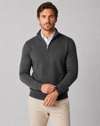 Men's Quarter Zip Knit Sweater – Long Sleeve Pullover