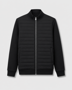 Men’s Quilted Hybrid Jacket – Knit Sleeve Zip Up