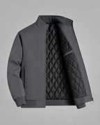 Men’s Quilted Lined Stand Collar Jacket