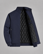 Men’s Quilted Lined Stand Collar Jacket