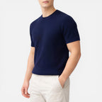 Felorro | Men’s Ribbed Knit T Shirt Slim Fit Lightweight Summer Tee