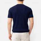 Felorro | Men’s Ribbed Knit T Shirt Slim Fit Lightweight Summer Tee
