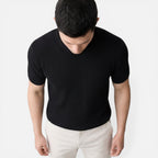Felorro | Men’s Ribbed Knit T Shirt Slim Fit Lightweight Summer Tee