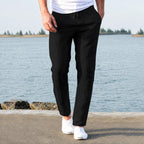 Felorro | Men’s Slim Fit Drawstring Trousers Lightweight Summer Pants
