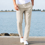 Felorro | Men’s Slim Fit Drawstring Trousers Lightweight Summer Pants