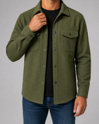 Men’s Wool Blend Overshirt Jacket – Casual Utility Shirt Jacket