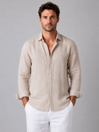 Men’s Long Sleeve Casual Button-Up Shirt