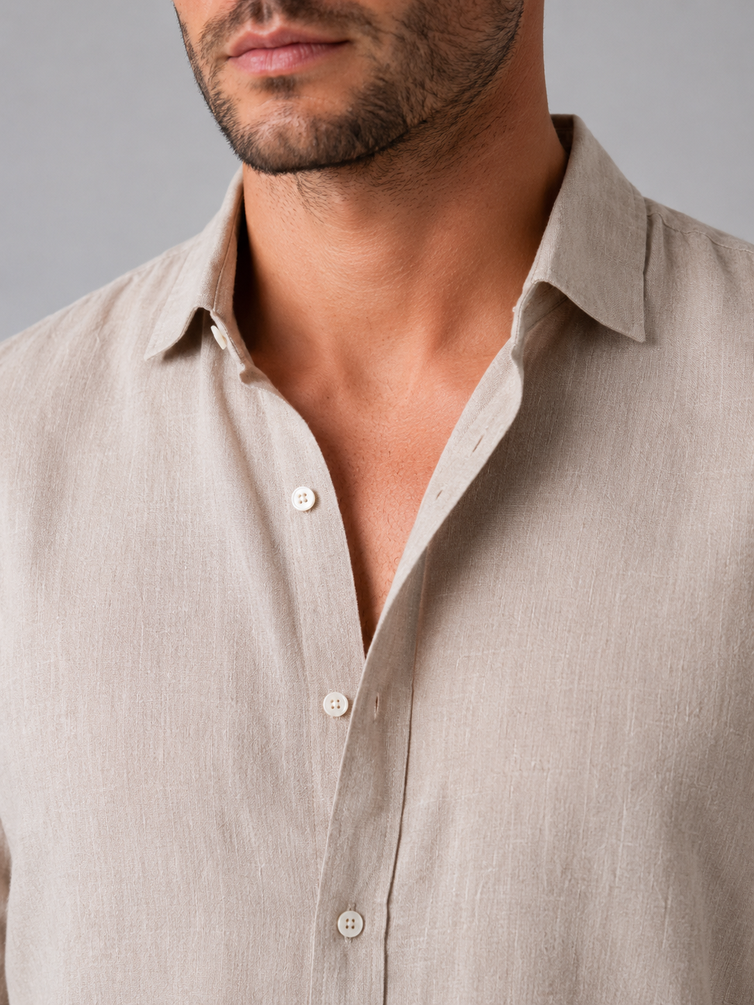 Men’s Long Sleeve Casual Button-Up Shirt