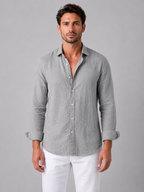 Men’s Long Sleeve Casual Button-Up Shirt
