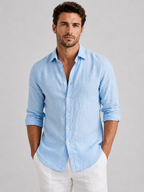 Men's Long Sleeve Casual Shirt Lightweight Summer Fit