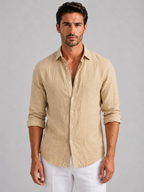 Men's Long Sleeve Casual Shirt Lightweight Summer Fit