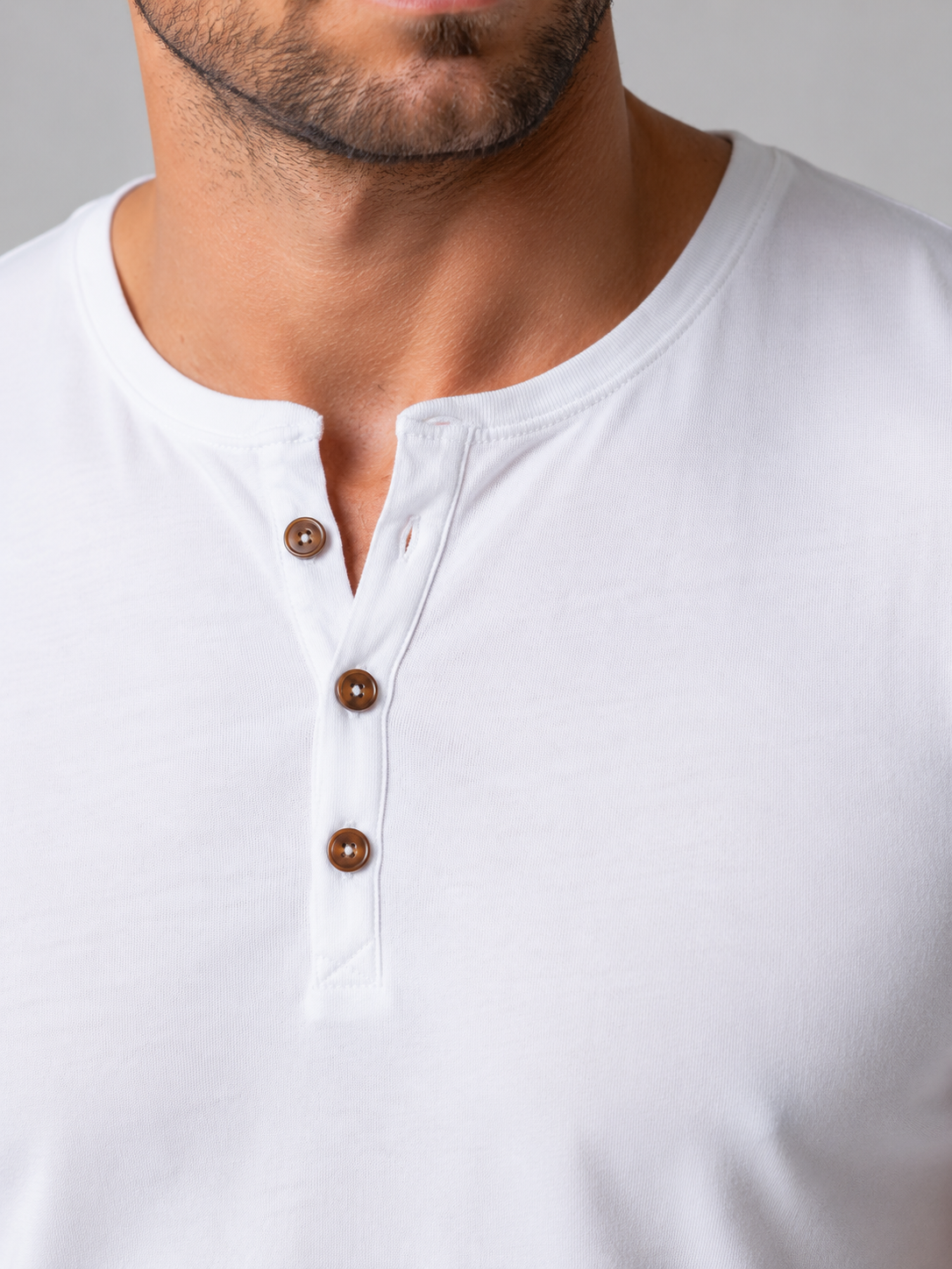 Men's Short Sleeve Henley T-Shirt Casual Fit