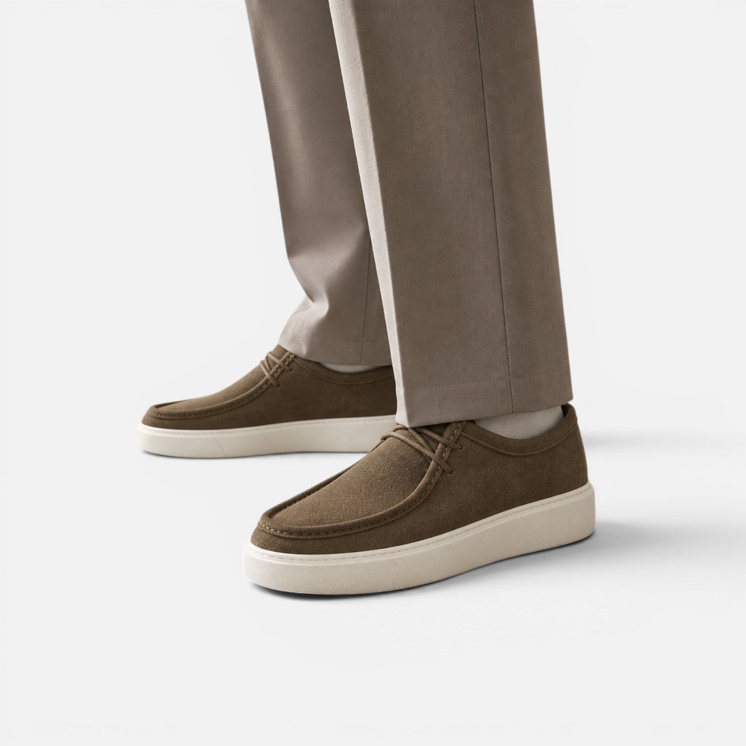 Felorro | Men’s Suede Lace-Up Loafers Comfortable Casual Work Shoes
