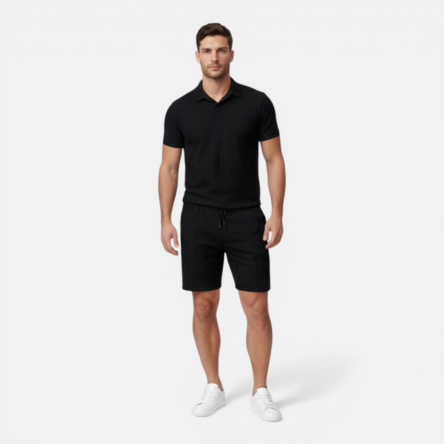 Felorro | Men’s Polo Shirt and Shorts Set Summer Slim Fit