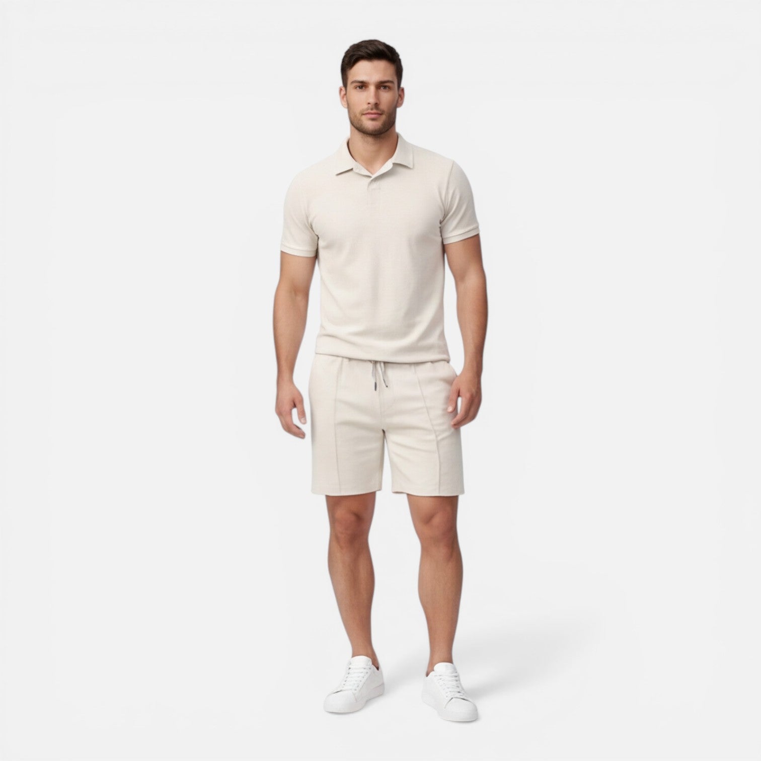 Felorro | Men’s Polo Shirt and Shorts Set Summer Slim Fit