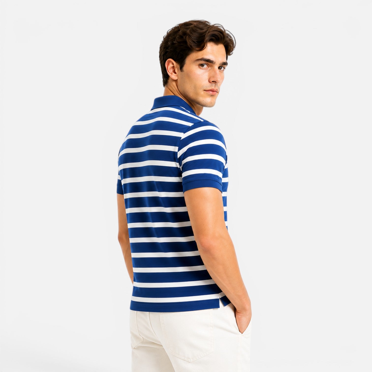 Felorro | Men’s Premium Polo Shirt Breathable Comfort Slim Fit Striped