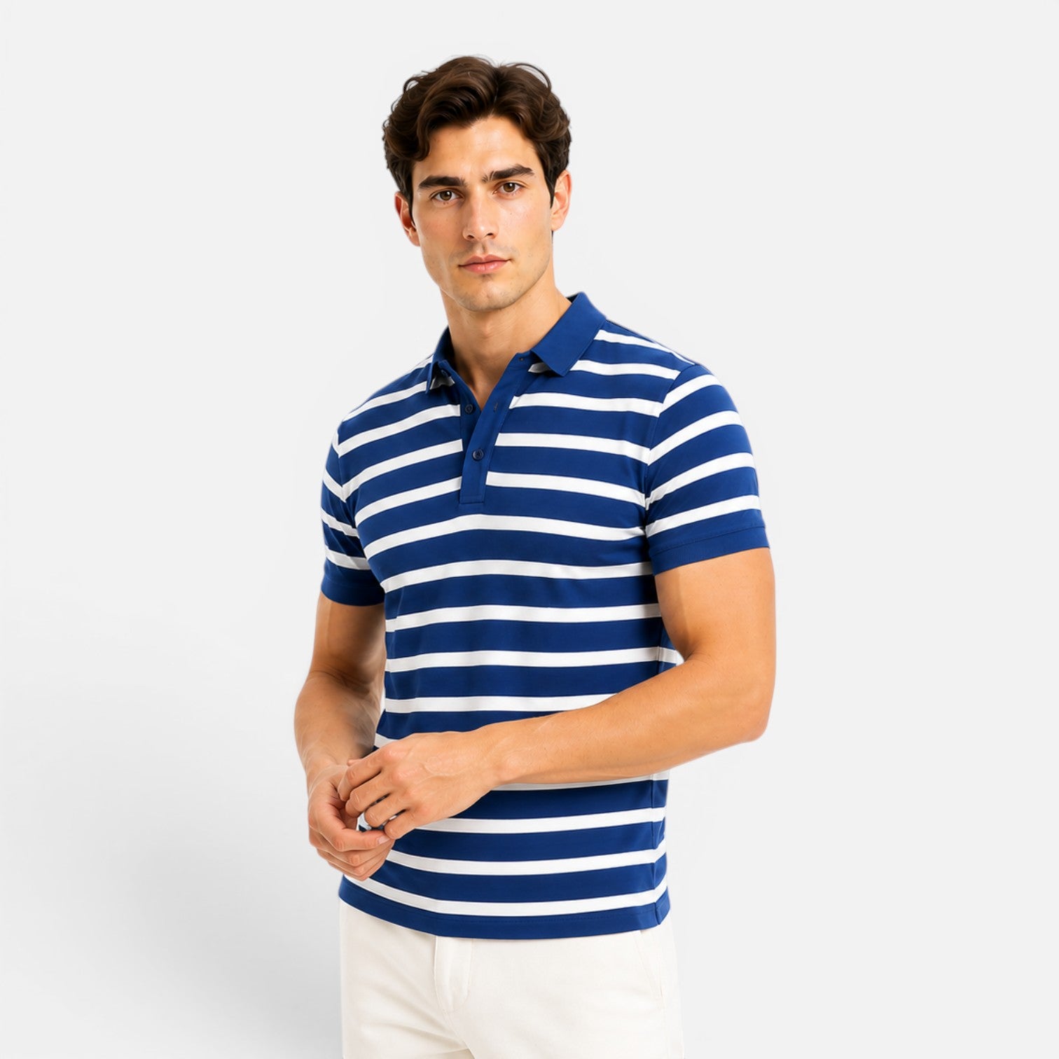Felorro | Men’s Premium Polo Shirt Breathable Comfort Slim Fit Striped