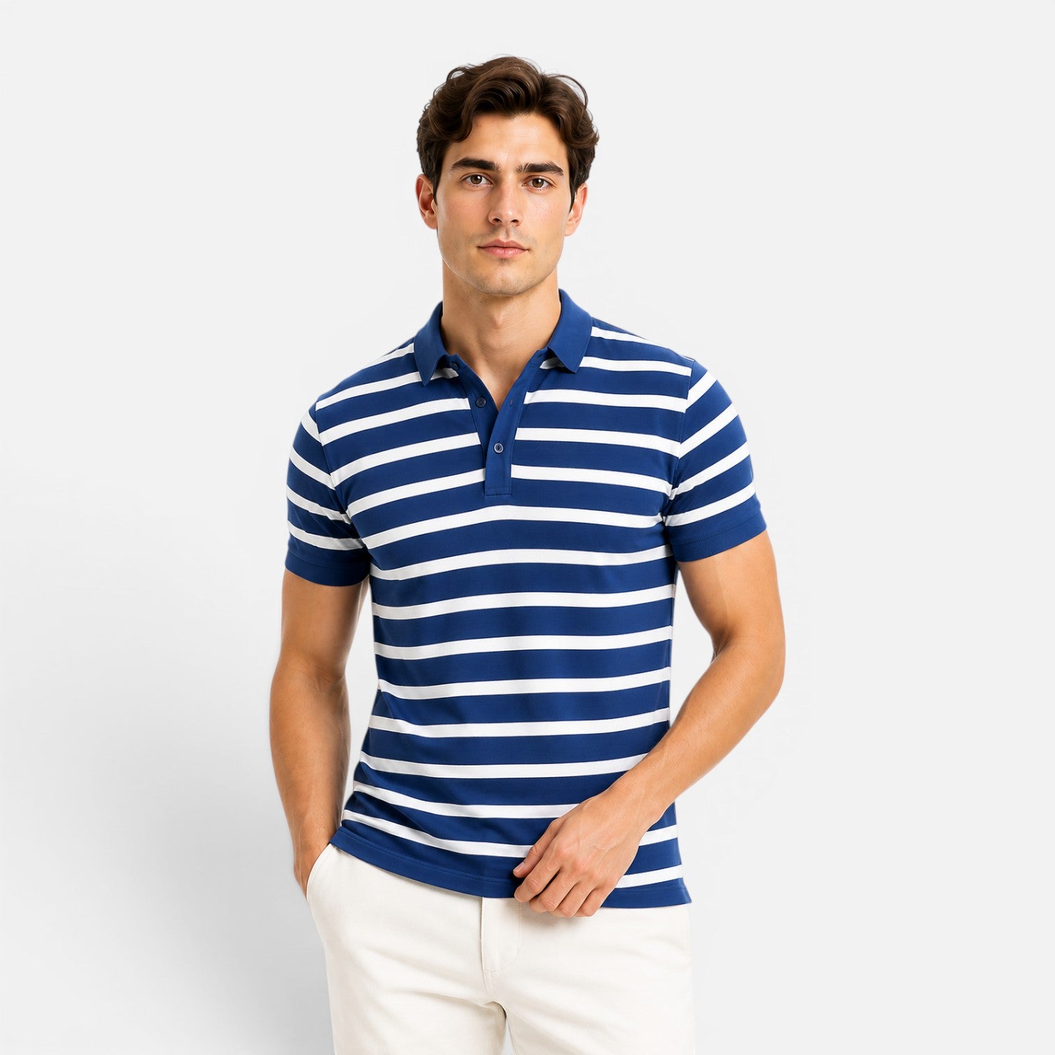 Felorro | Men’s Premium Polo Shirt Breathable Comfort Slim Fit Striped