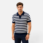 Felorro | Men’s Striped Slim Fit Polo Shirt Soft Summer Wear