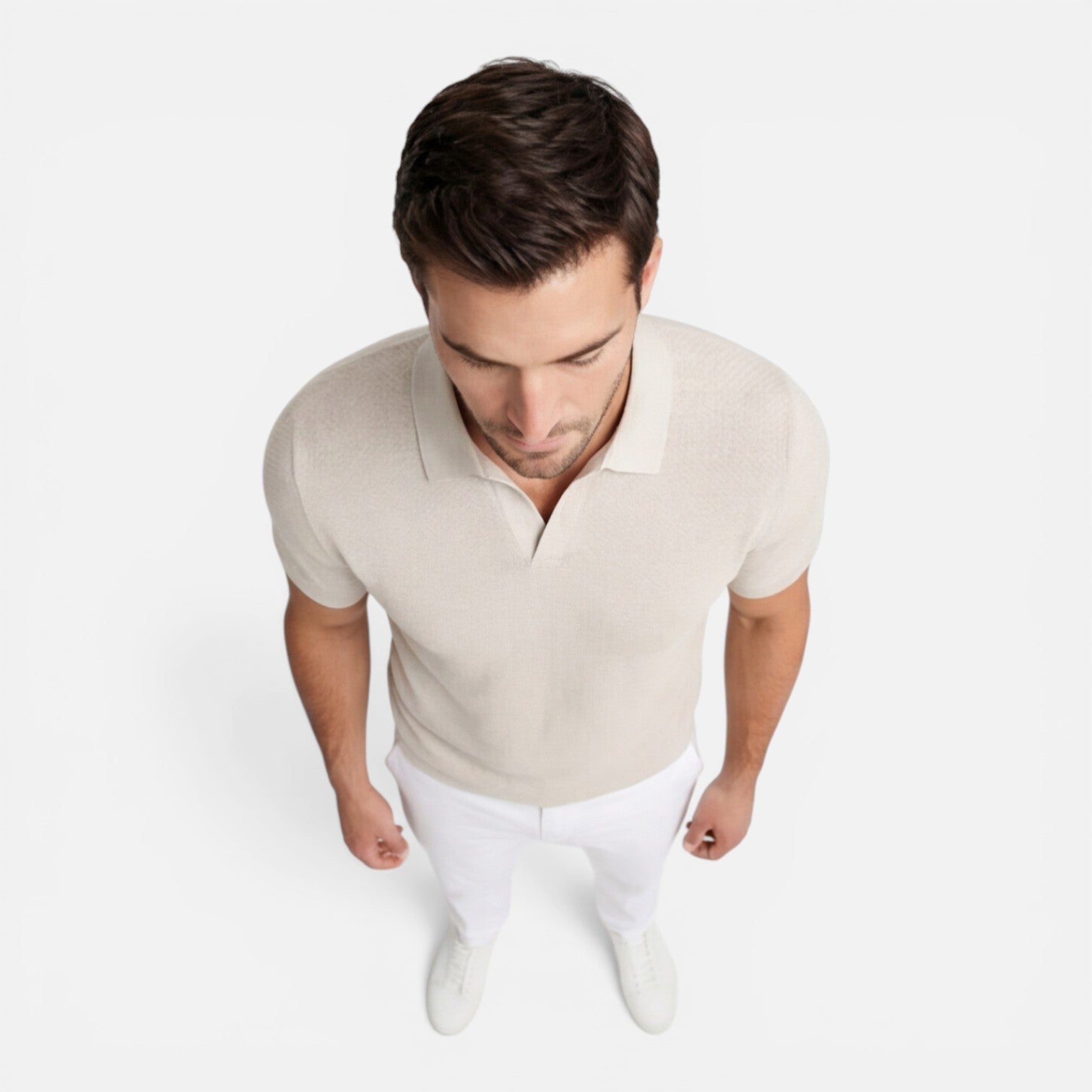 Felorro | Men’s Slim Fit Knit Polo Shirt Lightweight Breathable Wear