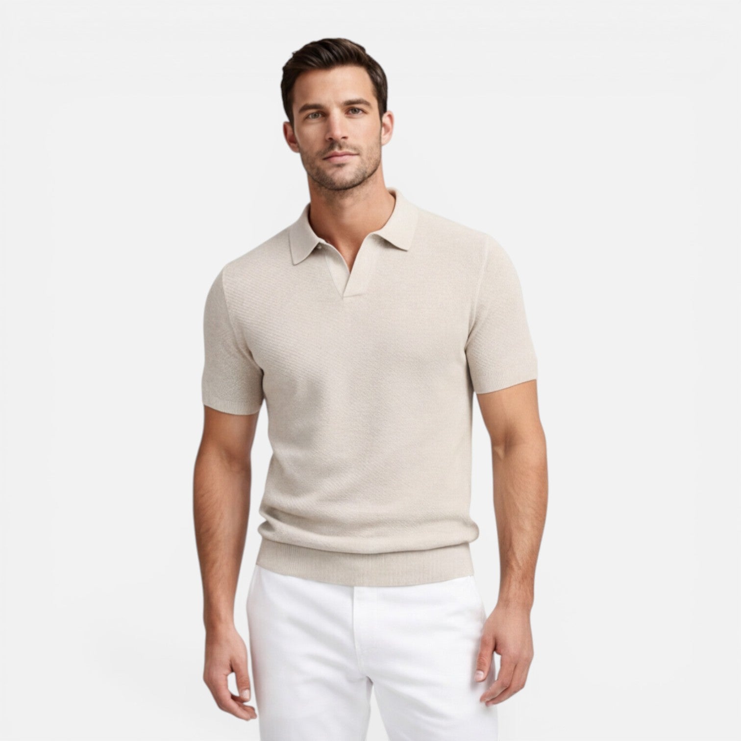Felorro | Men’s Slim Fit Knit Polo Shirt Lightweight Breathable Wear