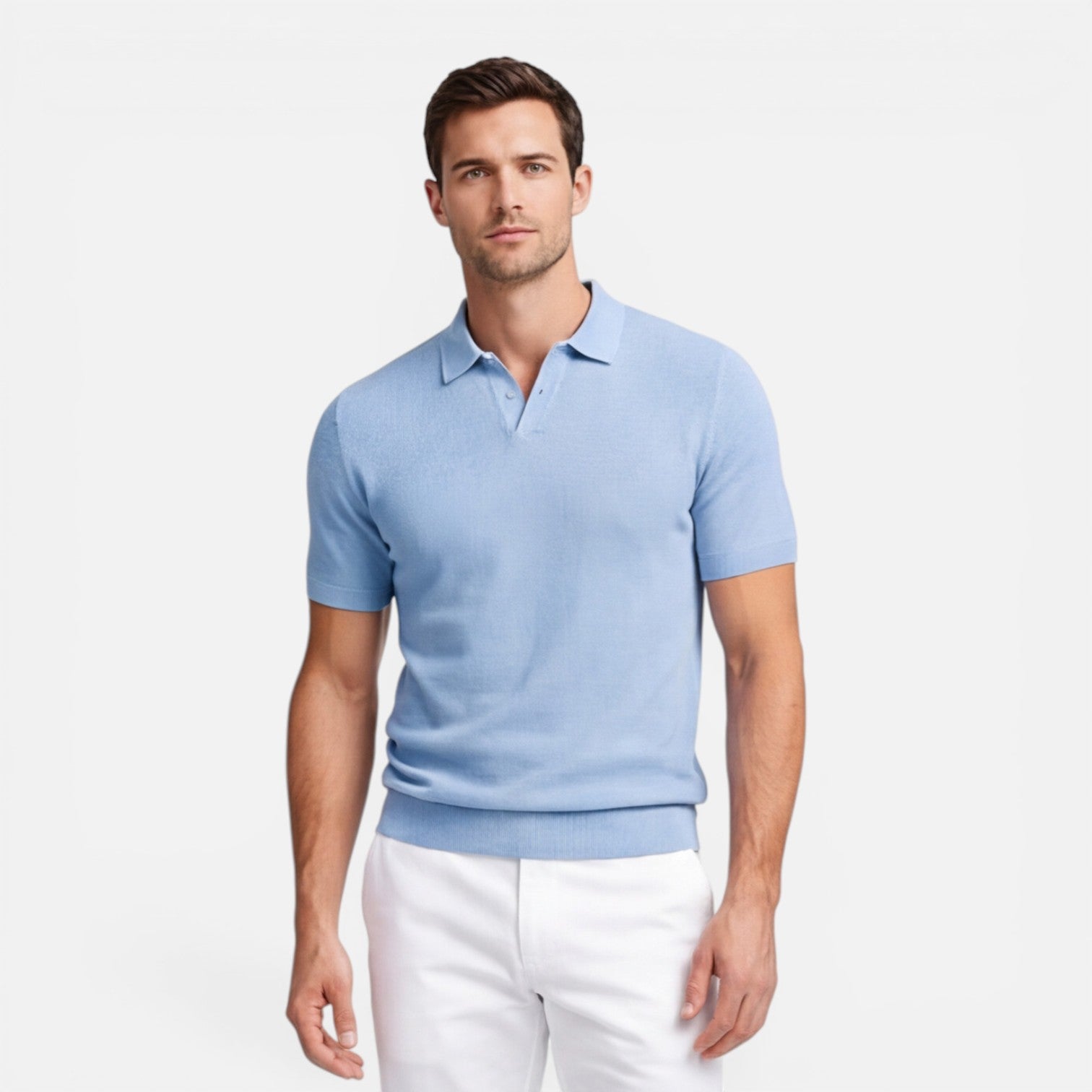 Felorro | Men’s Slim Fit Knit Polo Shirt Lightweight Breathable Wear