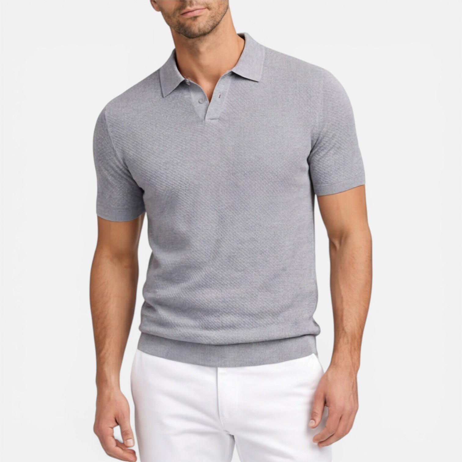 Felorro | Men’s Slim Fit Knit Polo Shirt Lightweight Breathable Wear