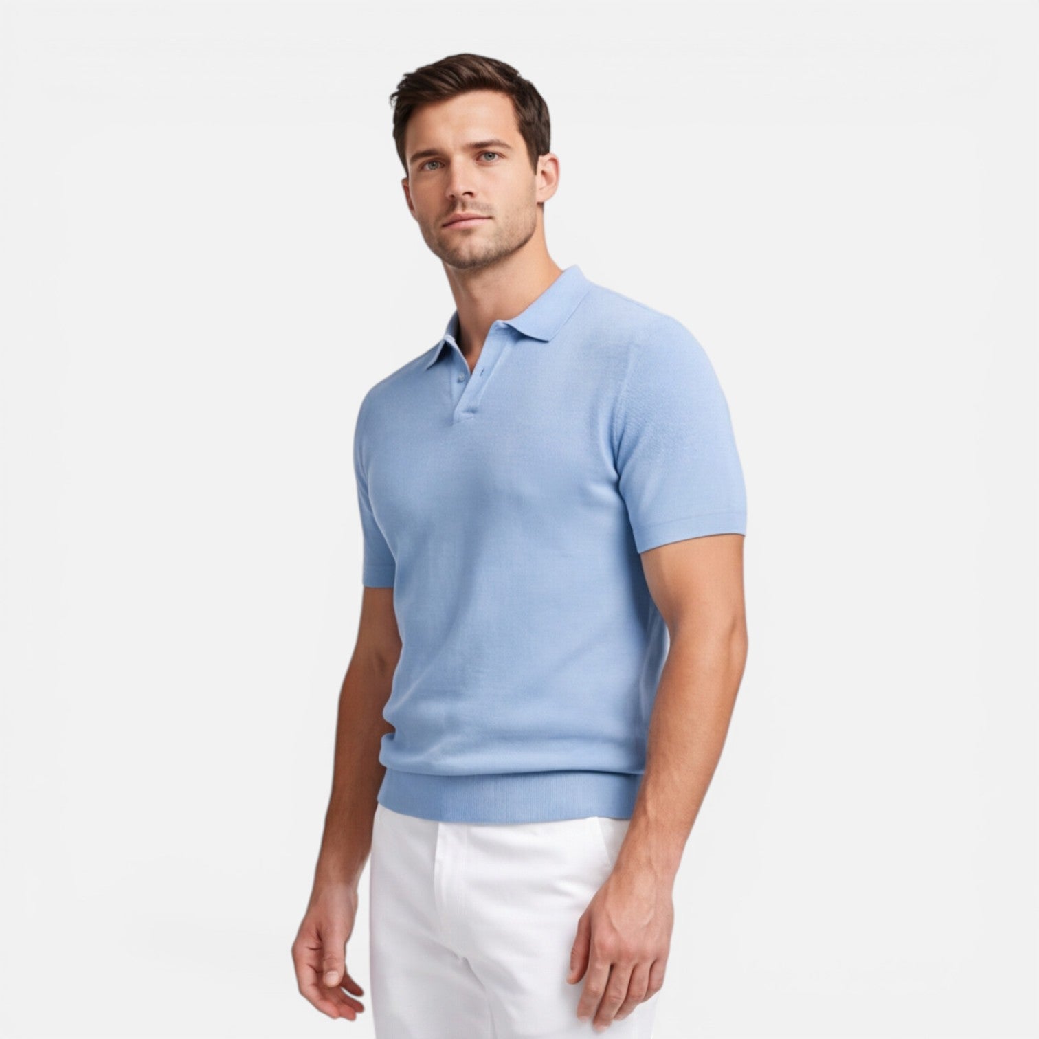 Felorro | Men’s Slim Fit Knit Polo Shirt Lightweight Breathable Wear