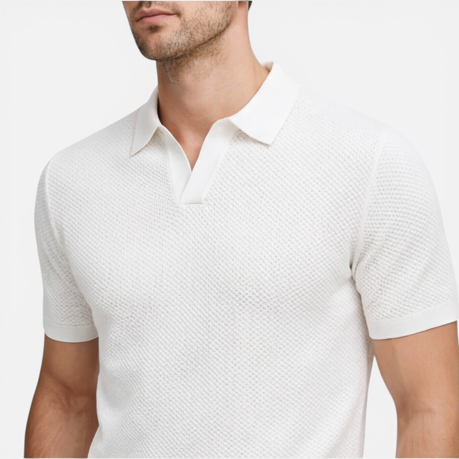 Felorro | Men’s Slim Fit Knit Polo Shirt Lightweight Breathable Wear