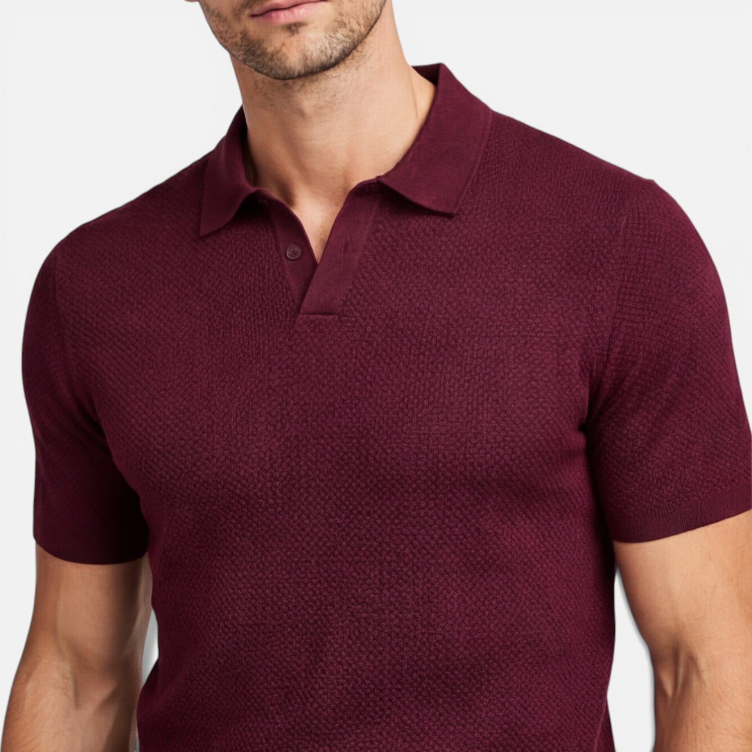 Felorro | Men’s Slim Fit Knit Polo Shirt Lightweight Breathable Wear