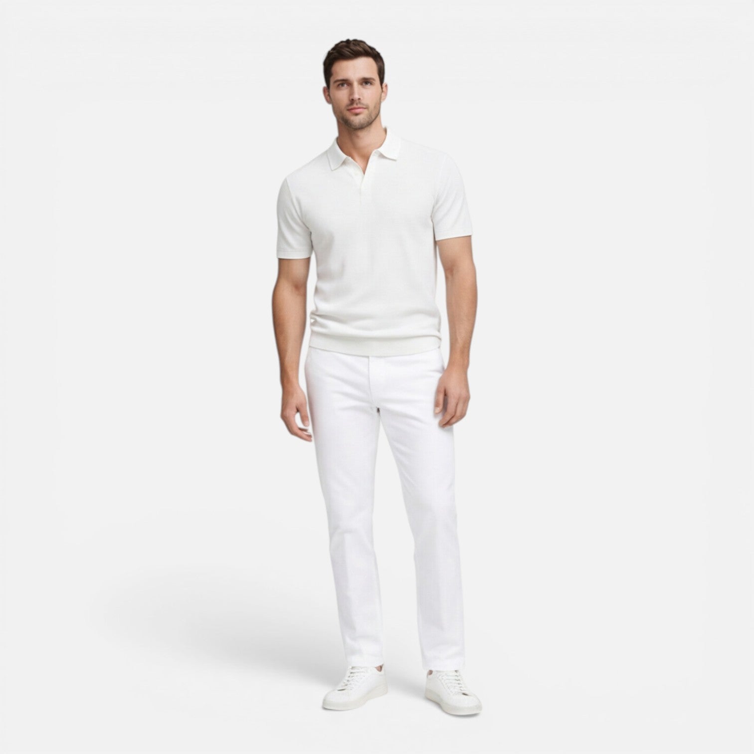 Felorro | Men’s Slim Fit Knit Polo Shirt Lightweight Breathable Wear