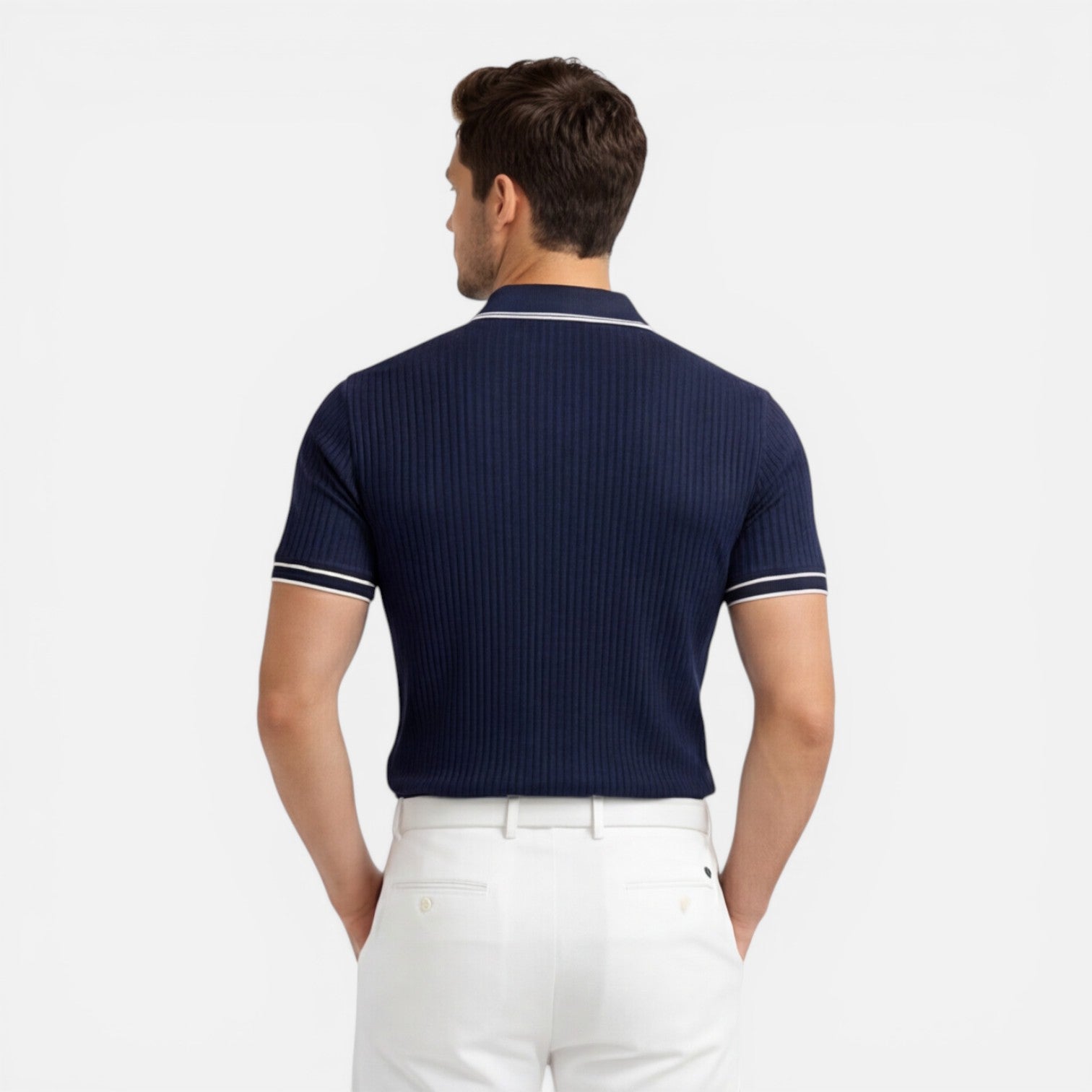 Felorro | Men’s Knit Polo Shirt Slim Fit Breathable Summer Classic