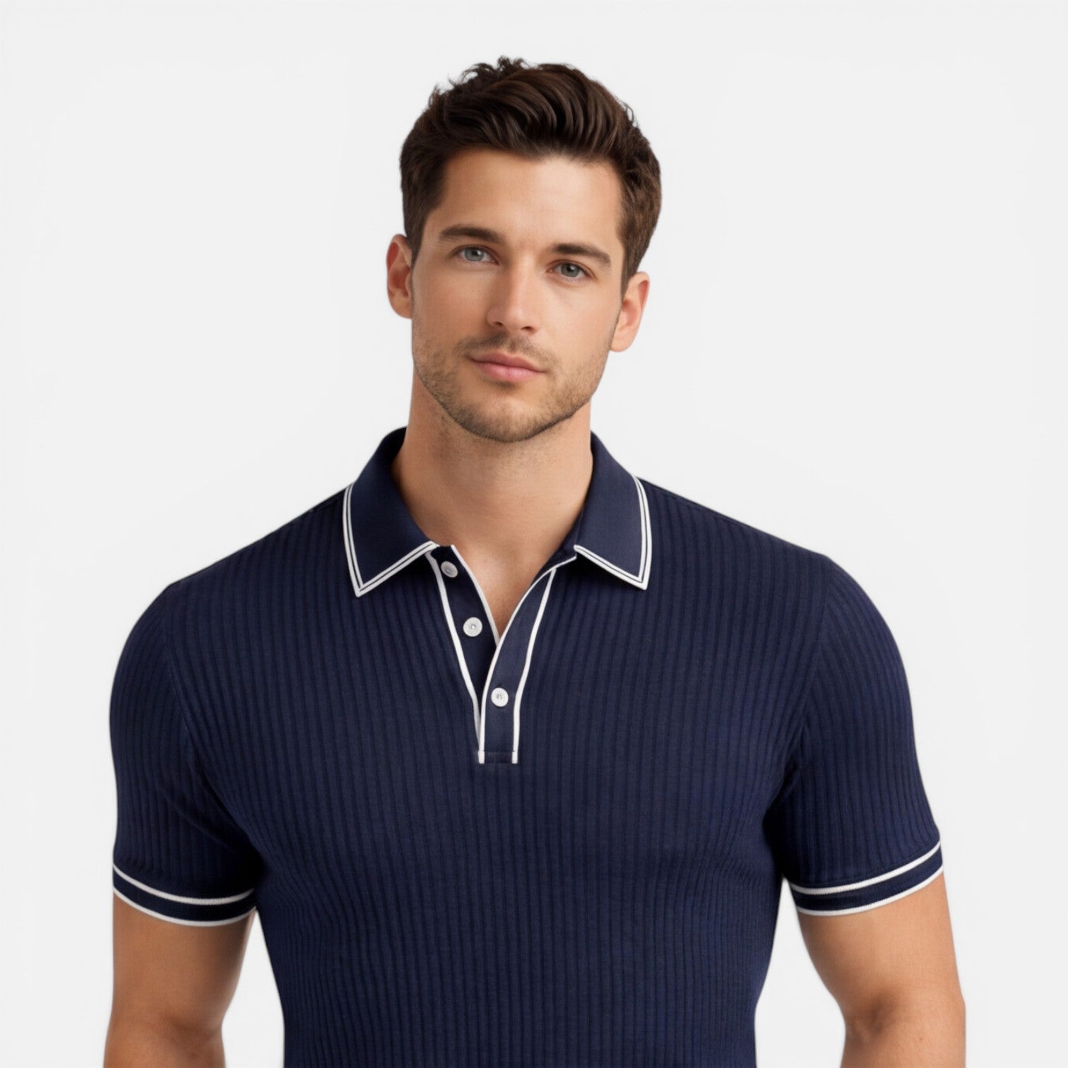 Felorro | Men’s Knit Polo Shirt Slim Fit Breathable Summer Classic