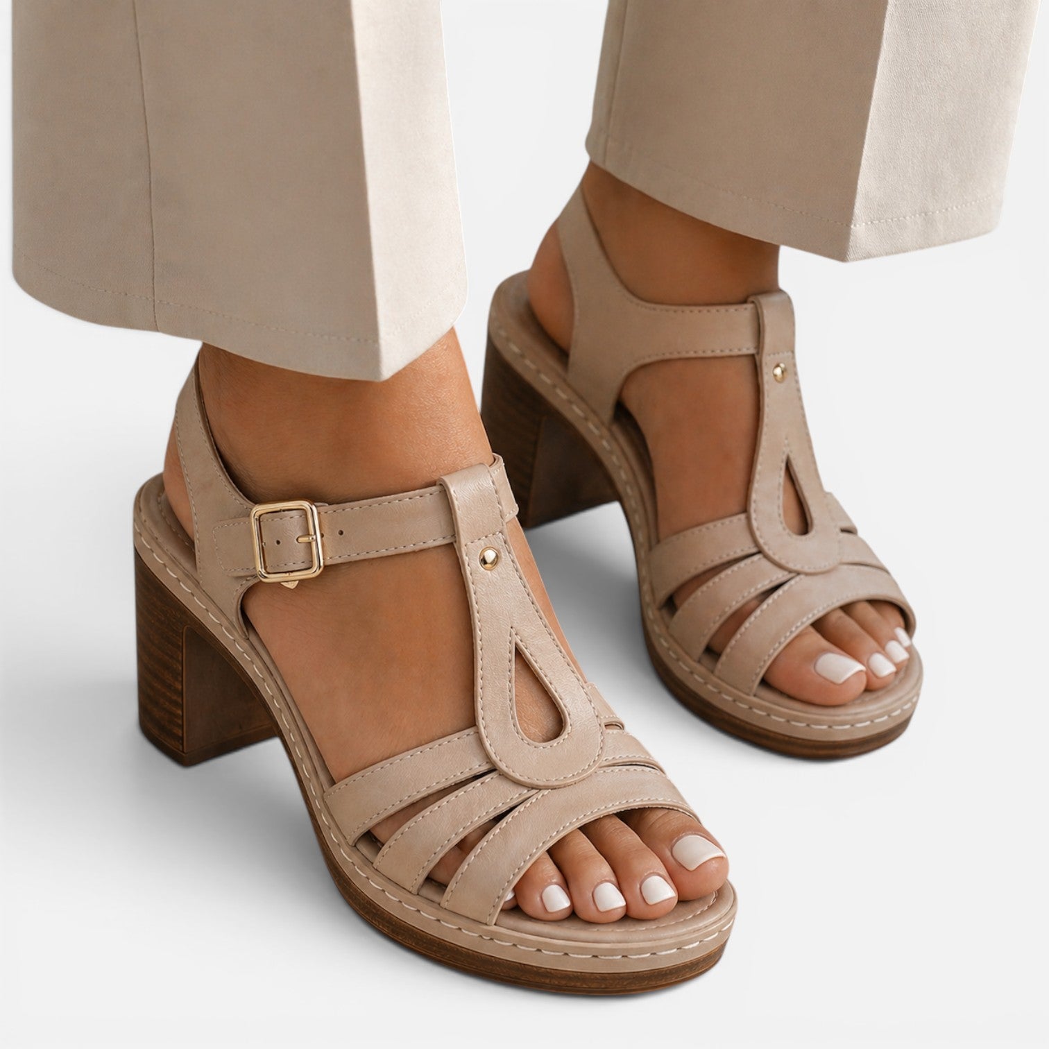 Felorro | Women’s Comfortable Block Heel Sandals for Walking Summer
