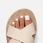 Felorro | Women’s Espadrille Cross Strap Sandals – Comfort Slip On Slides