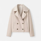 Women’s Short Double-Breasted Jacket Lightweight Tailored Spring