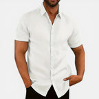 Felorro | Men’s Short Sleeve Shirt Breathable Lightweight Summer Slim Fit