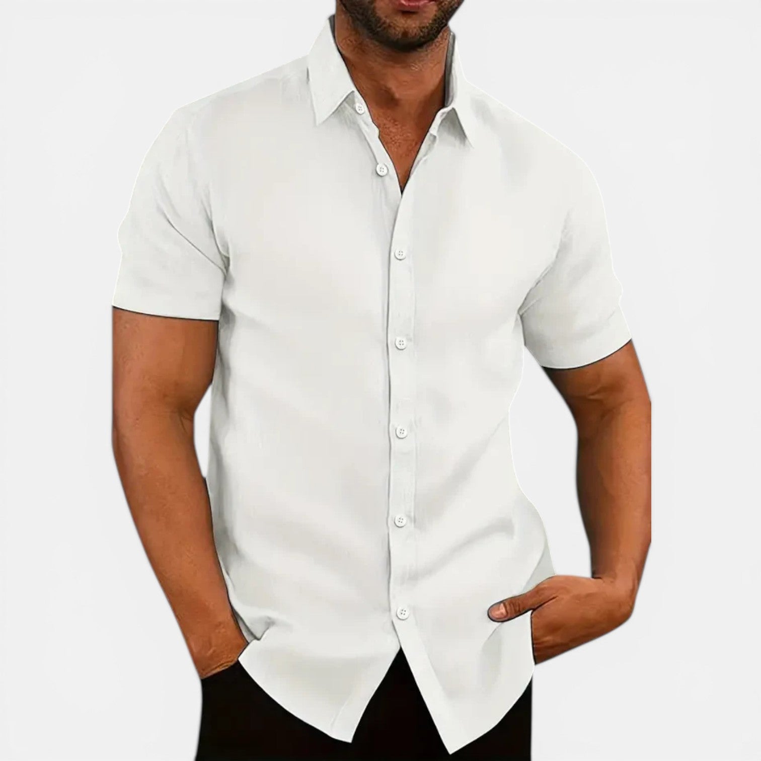 Felorro | Men’s Short Sleeve Shirt Breathable Lightweight Summer Slim Fit