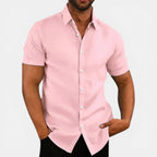 Felorro | Men’s Short Sleeve Shirt Breathable Lightweight Summer Slim Fit