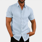 Felorro | Men’s Short Sleeve Shirt Breathable Lightweight Summer Slim Fit