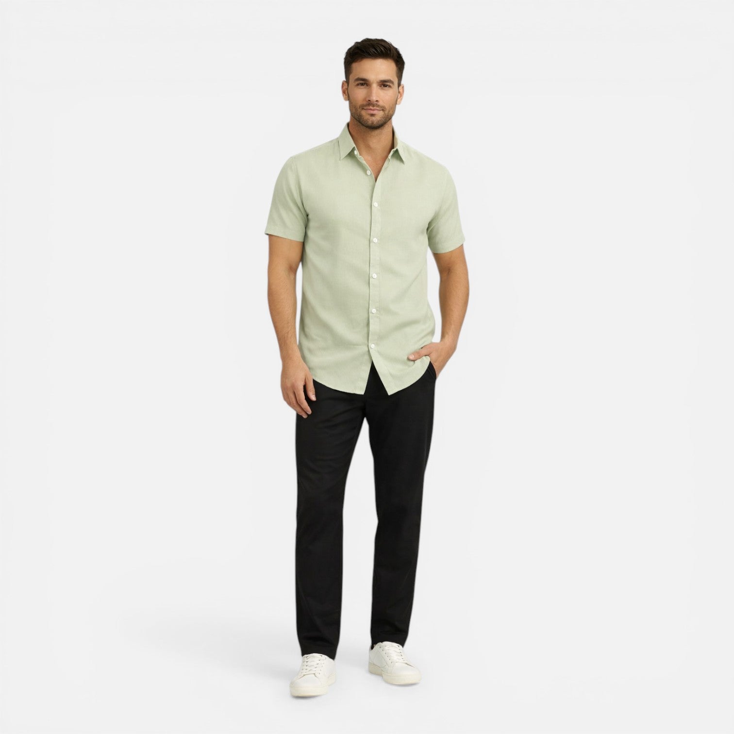 Felorro | Men’s Short Sleeve Shirt Breathable Lightweight Summer Slim Fit