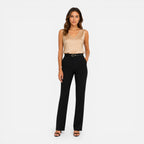 Felorro | Women’s Satin Blouse Sleeveless V Neck Elegant Silky Top