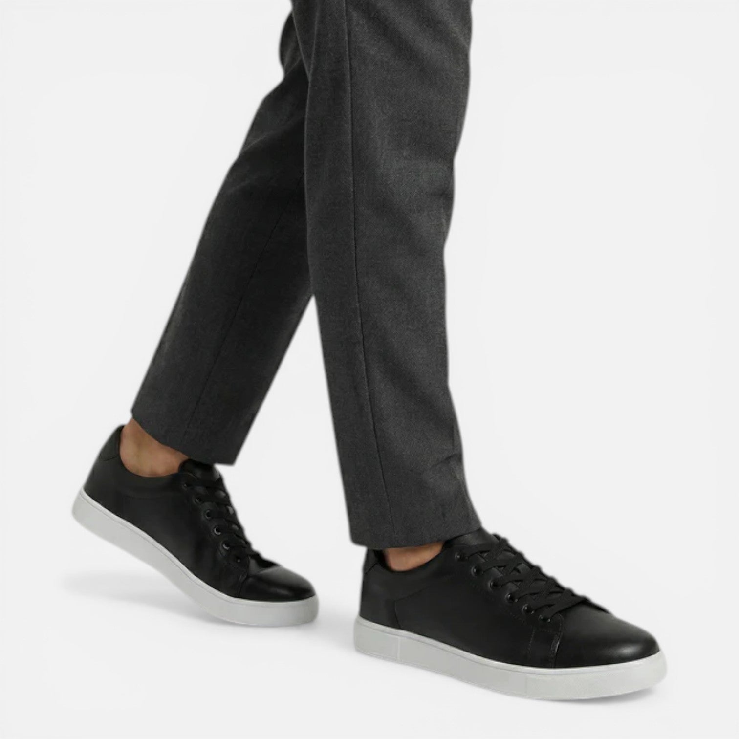 Felorro | Men’s Leather Sneakers Classic Comfort Low Top Casual Shoes