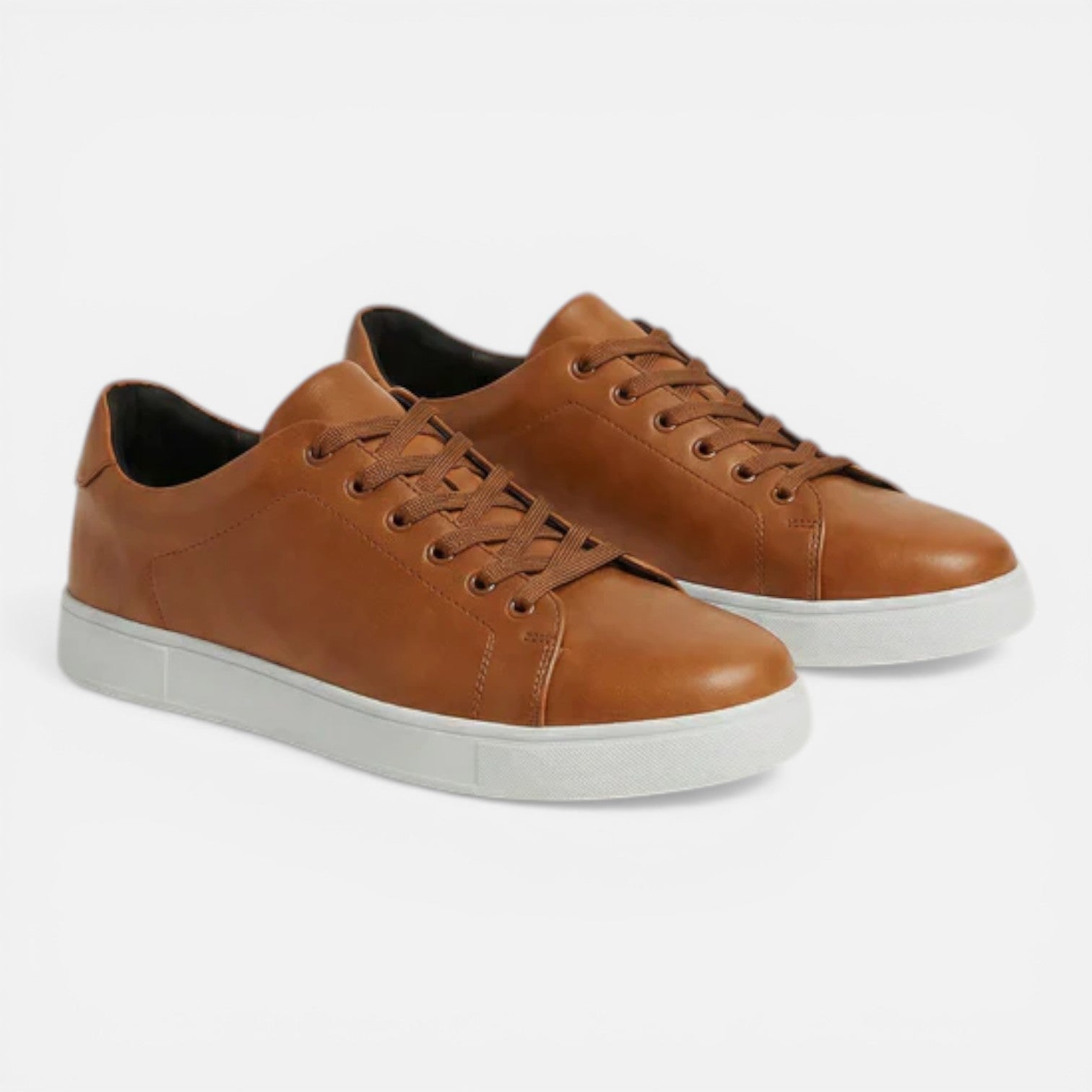 Felorro | Men’s Leather Sneakers Classic Comfort Low Top Casual Shoes