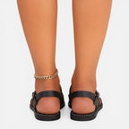 Felorro | Women’s Strappy Toe Loop Flat Sandals – Ankle Strap