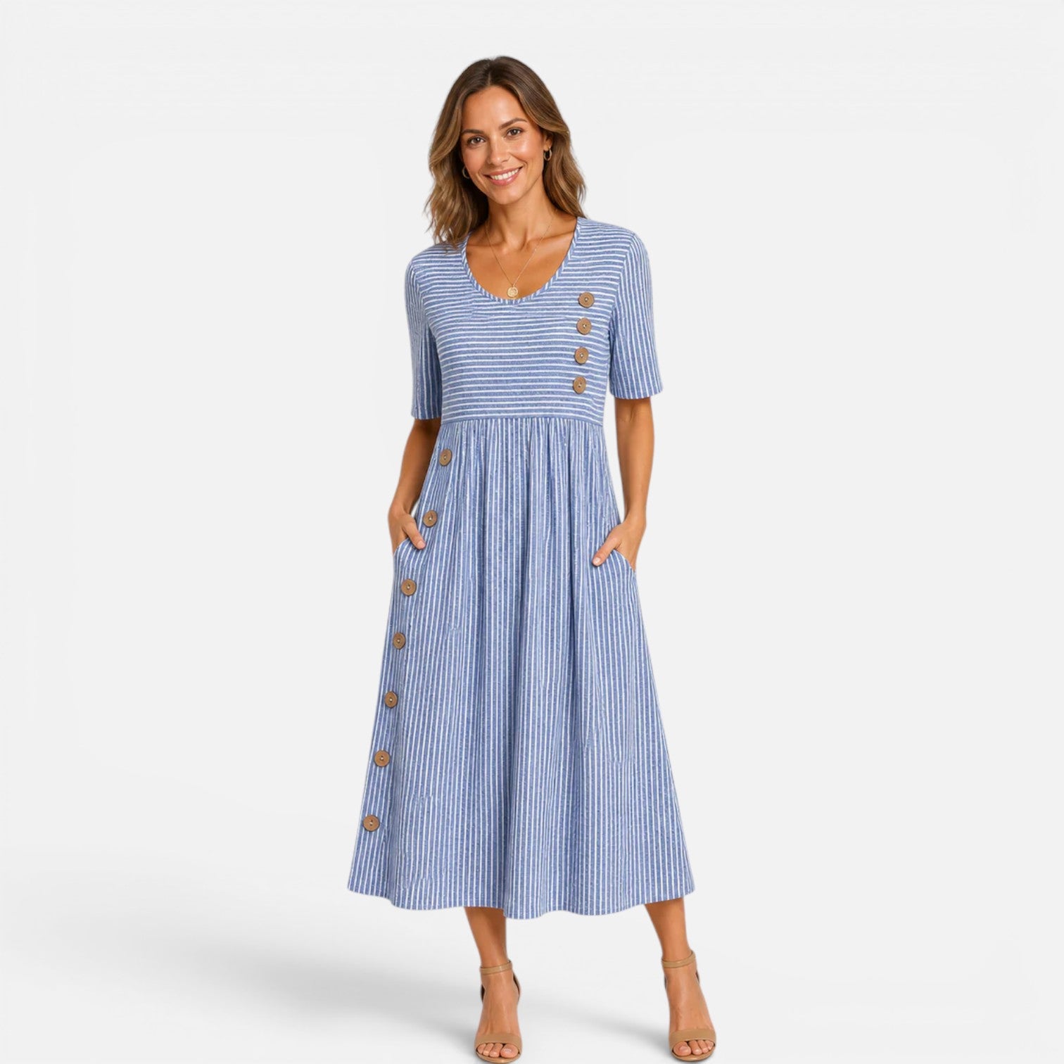 Felorro | Striped Midi Dress