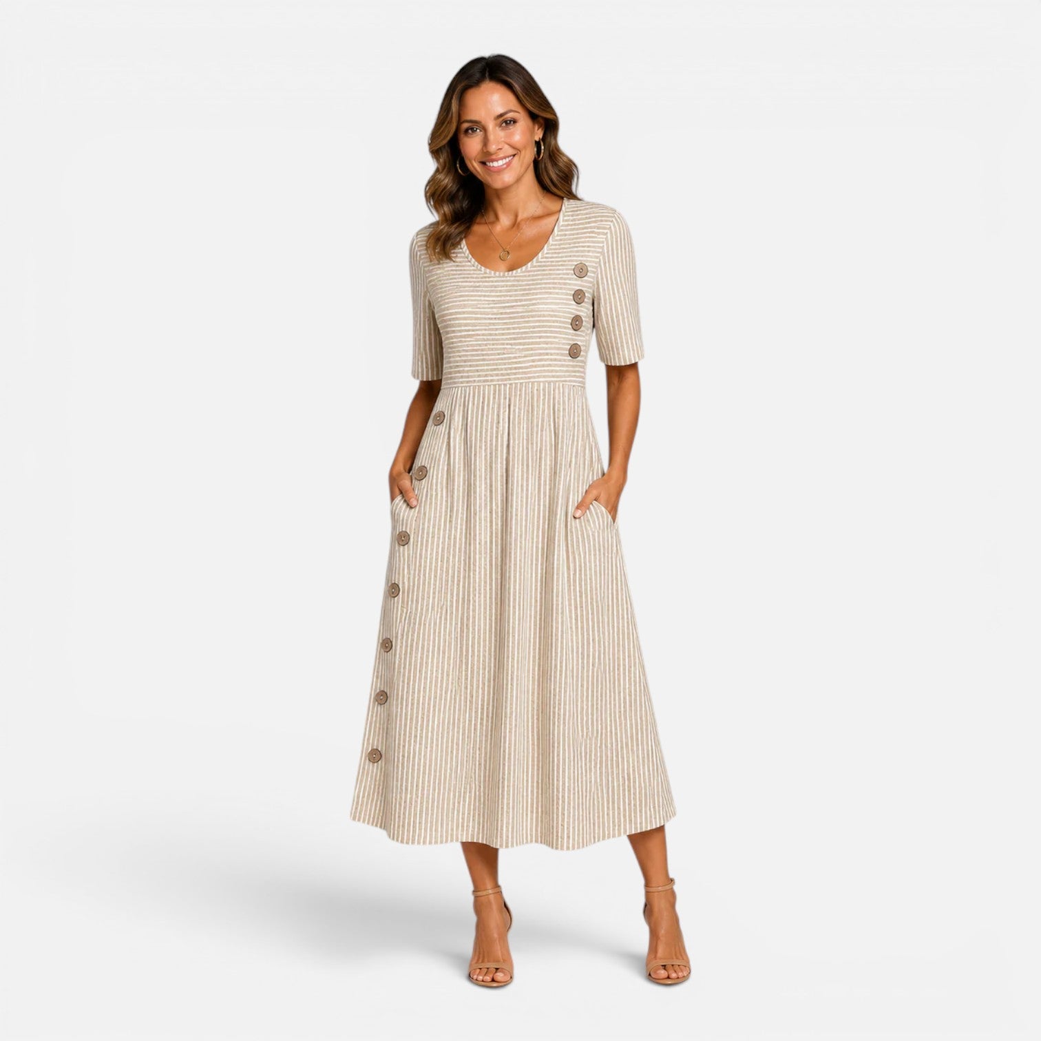 Felorro | Striped Midi Dress