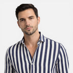 Felorro | Men’s Striped Cotton Shirt Breathable Slim Fit Classic Style