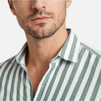 Felorro | Men’s Striped Cotton Shirt Breathable Slim Fit Classic Style